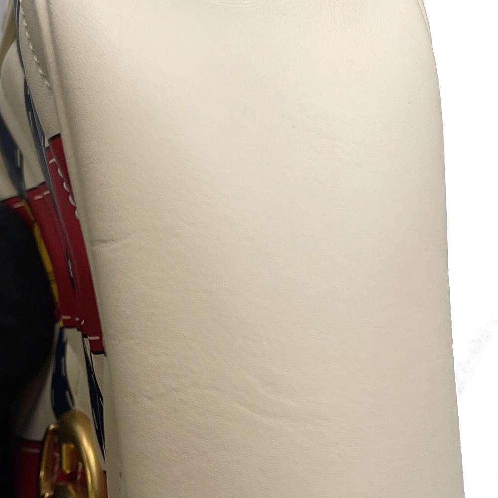 GUCCI GG Marmont Quilted Small Shoulder Bag Ivory/Red 447632 Leather