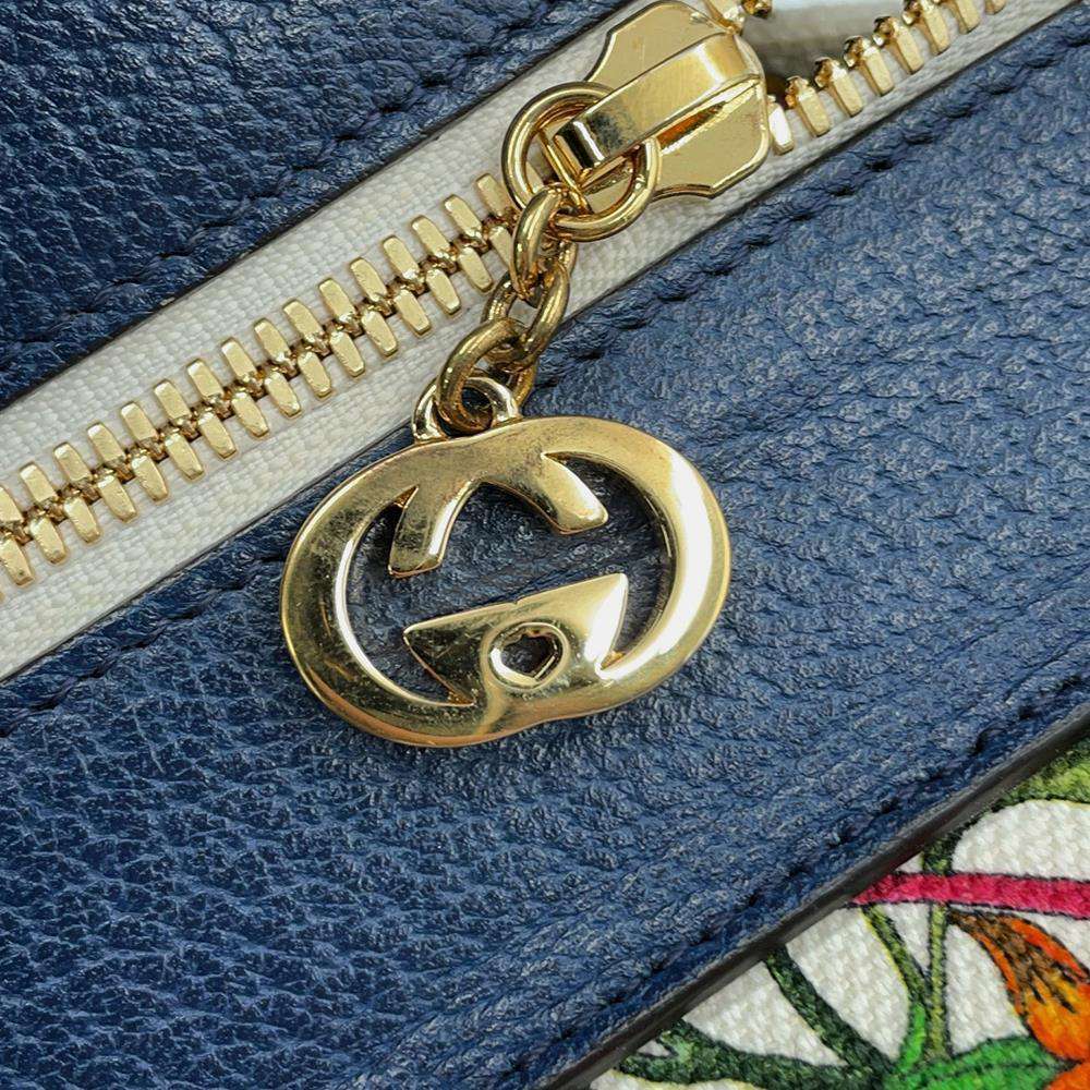 GUCCI Flora 2wayTote Bag Multicolor/Navy/White 550141 Canvas