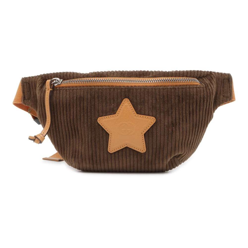 GUCCI Children's Interlocking G Crossbody Bag Brown 502095 Velour