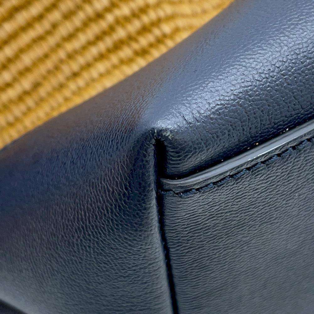 GUCCI GG Marmont Ophidia Tote Bag Brown 631685 Raffia Leather Size Medium