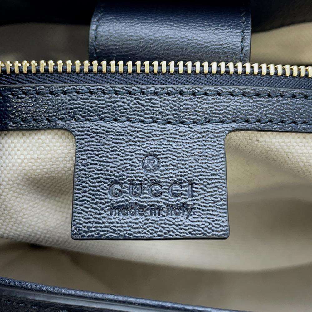 GUCCI GG Marmont Ophidia Tote Bag Brown 631685 Raffia Leather Size Medium