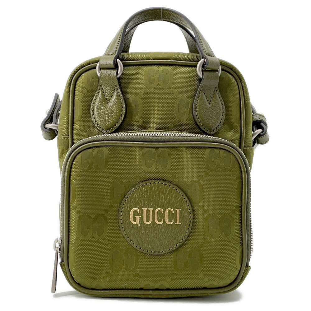 GUCCI GG Canvas Off the Grid 2way Shoulder Bag Green 625850 GGNylon Leather