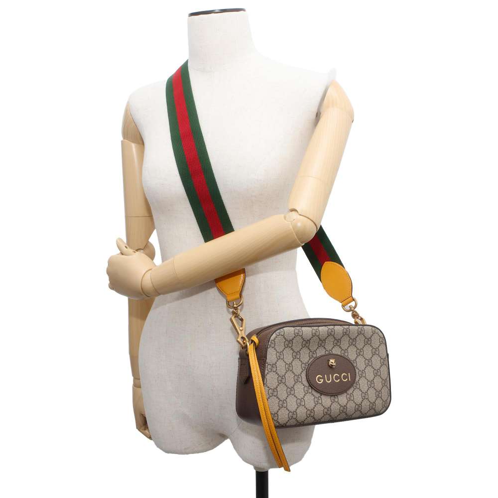 GUCCI Neo Vintage GG Supreme Messenger Bag Brown/Beige 476466 GG SupremeCanvas Leather