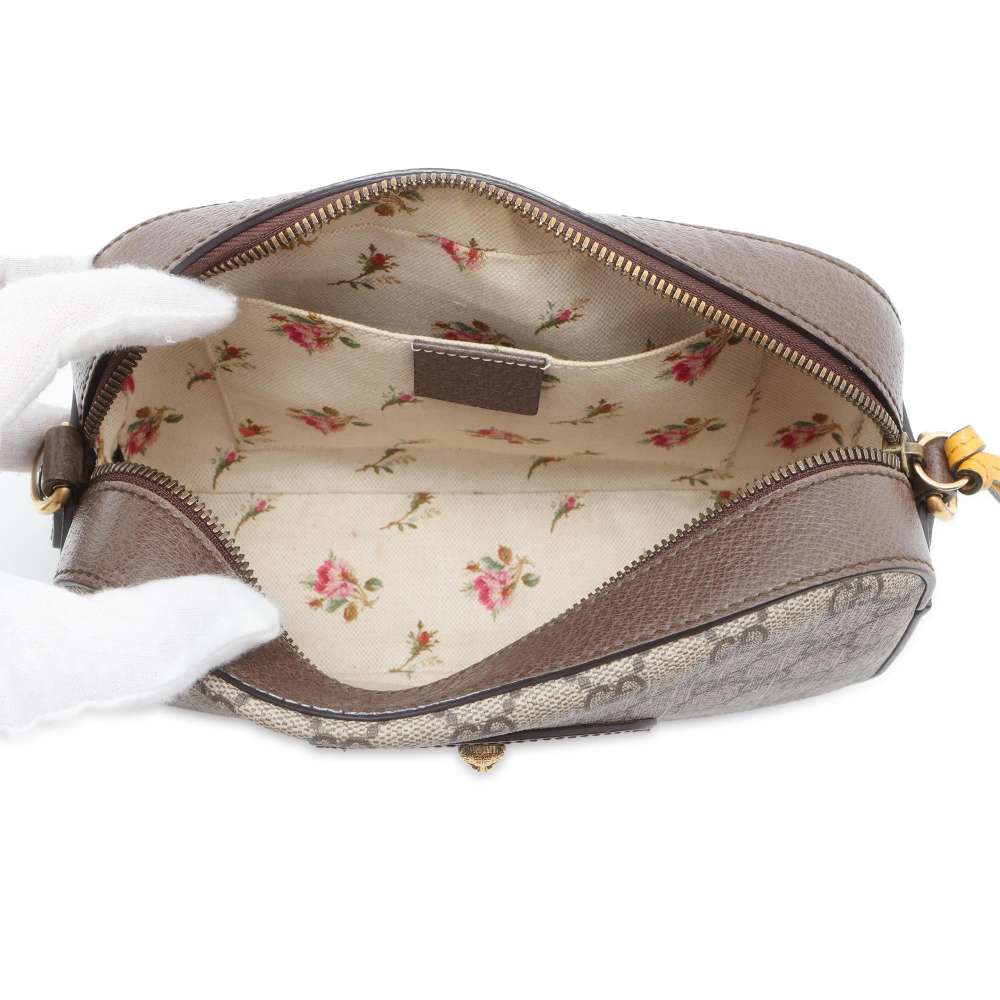 GUCCI Neo Vintage GG Supreme Messenger Bag Brown/Beige 476466 GG SupremeCanvas Leather