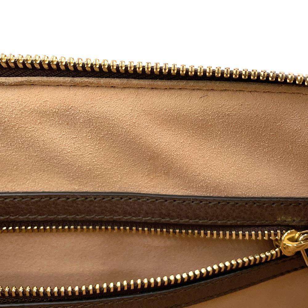 GUCCI Ophidia GGMedium Top Handle Bag Beige/Brown 524532 GG SupremeCanvas Leather