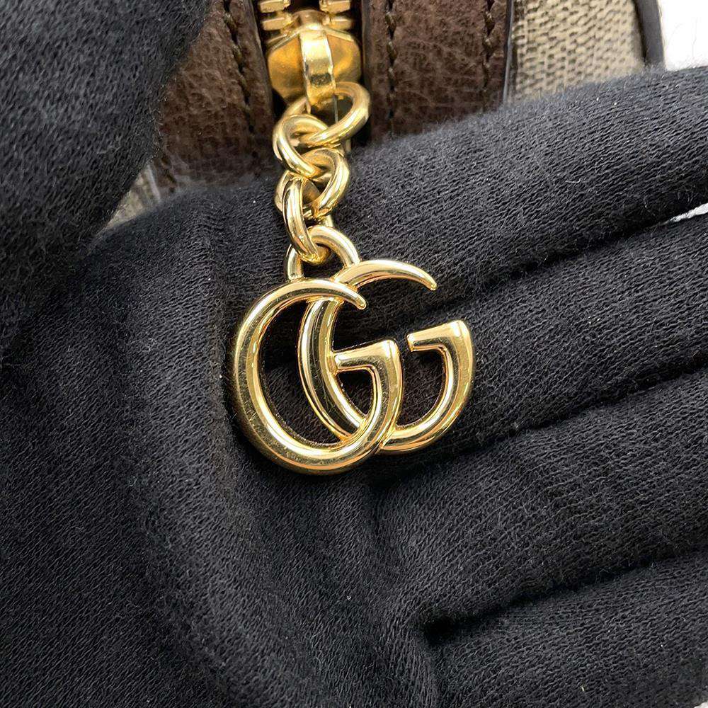 GUCCI Ophidia GGMedium Top Handle Bag Beige/Brown 524532 GG SupremeCanvas Leather