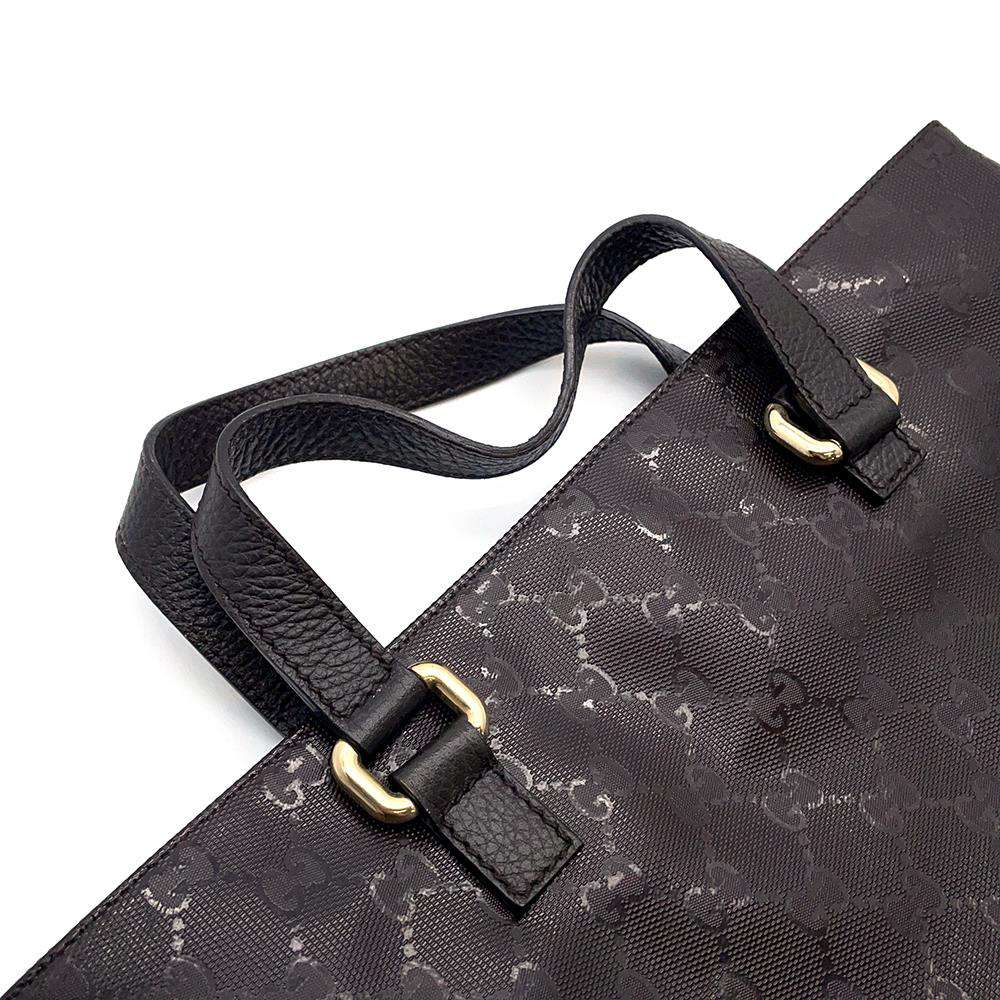 GUCCI GG Imprime Tote Bag Brown 272347 PVC Leather
