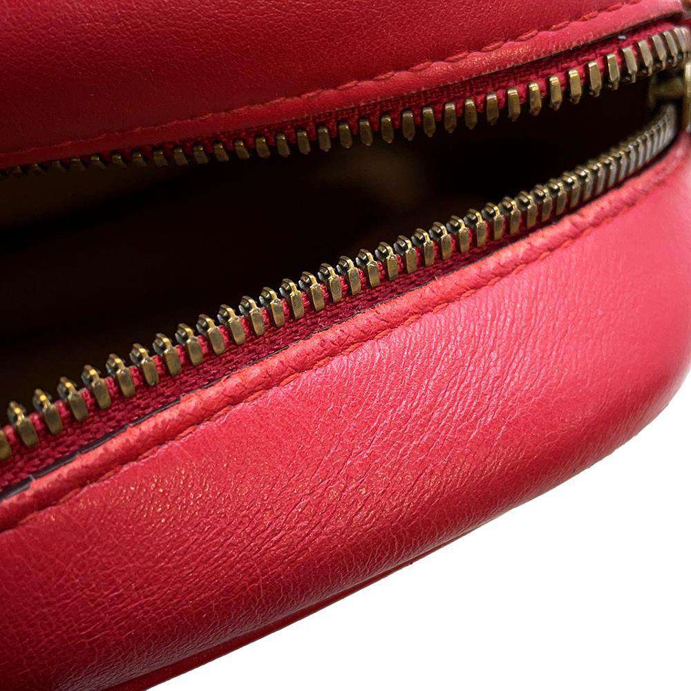 GUCCI GG Marmont Shoulder Bag Red 447632 Leather