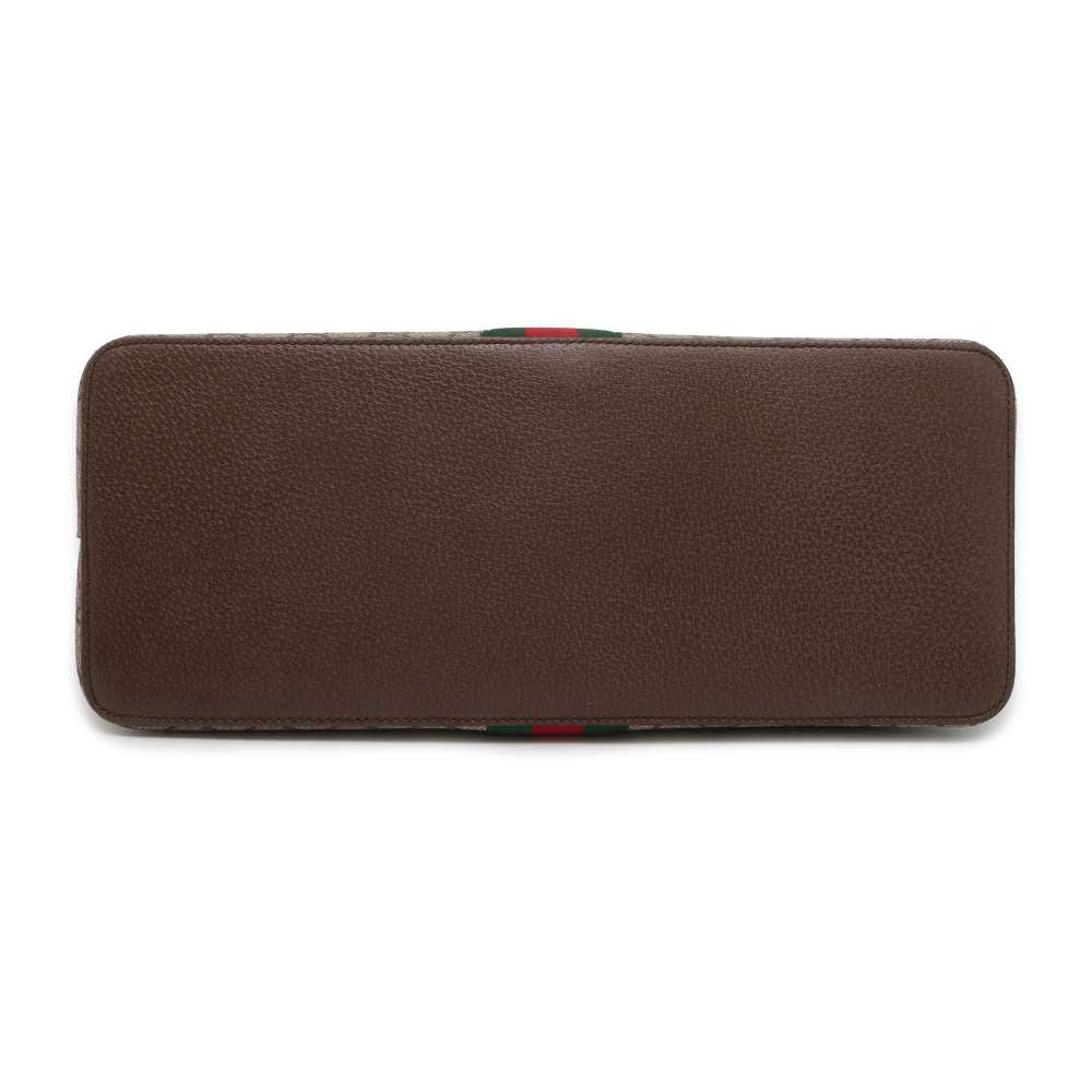 GUCCI Ophidia GG Supreme Handbag Brown/Red/Green 524533 GG SupremeCanvas Leather
