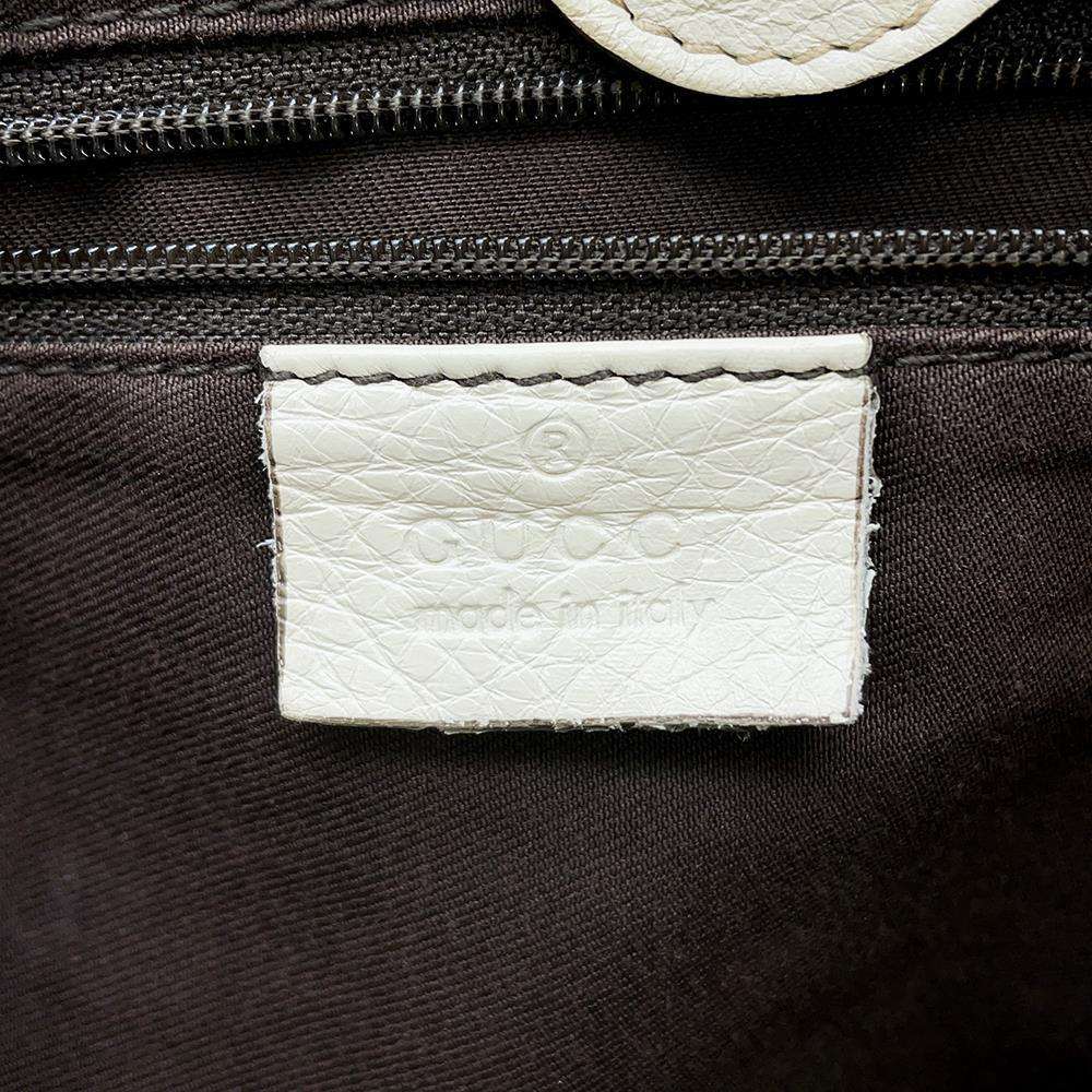 GUCCI Sukey Handbag Brown/White 211944 GG Canvas Leather