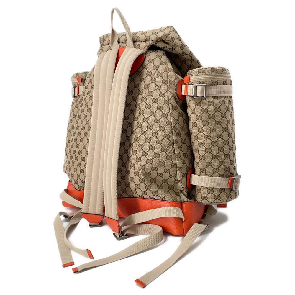 GUCCI North Face Collaboration Backpack Brown/Orange 650294 Canvas