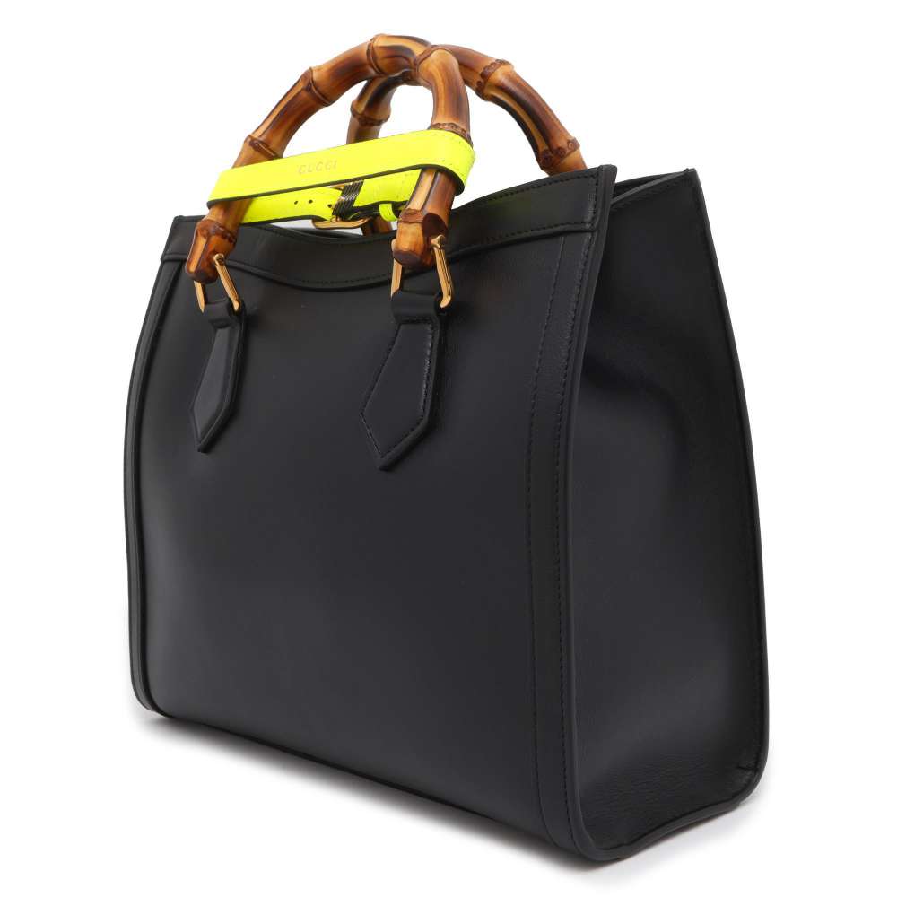 GUCCI Diana Bamboo Handle 2wayHandbag Black 660195 Leather Size Small