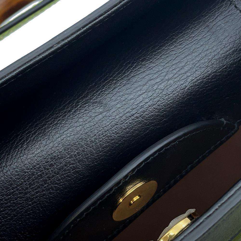 GUCCI Diana Bamboo Handle 2wayHandbag Black 660195 Leather Size Small
