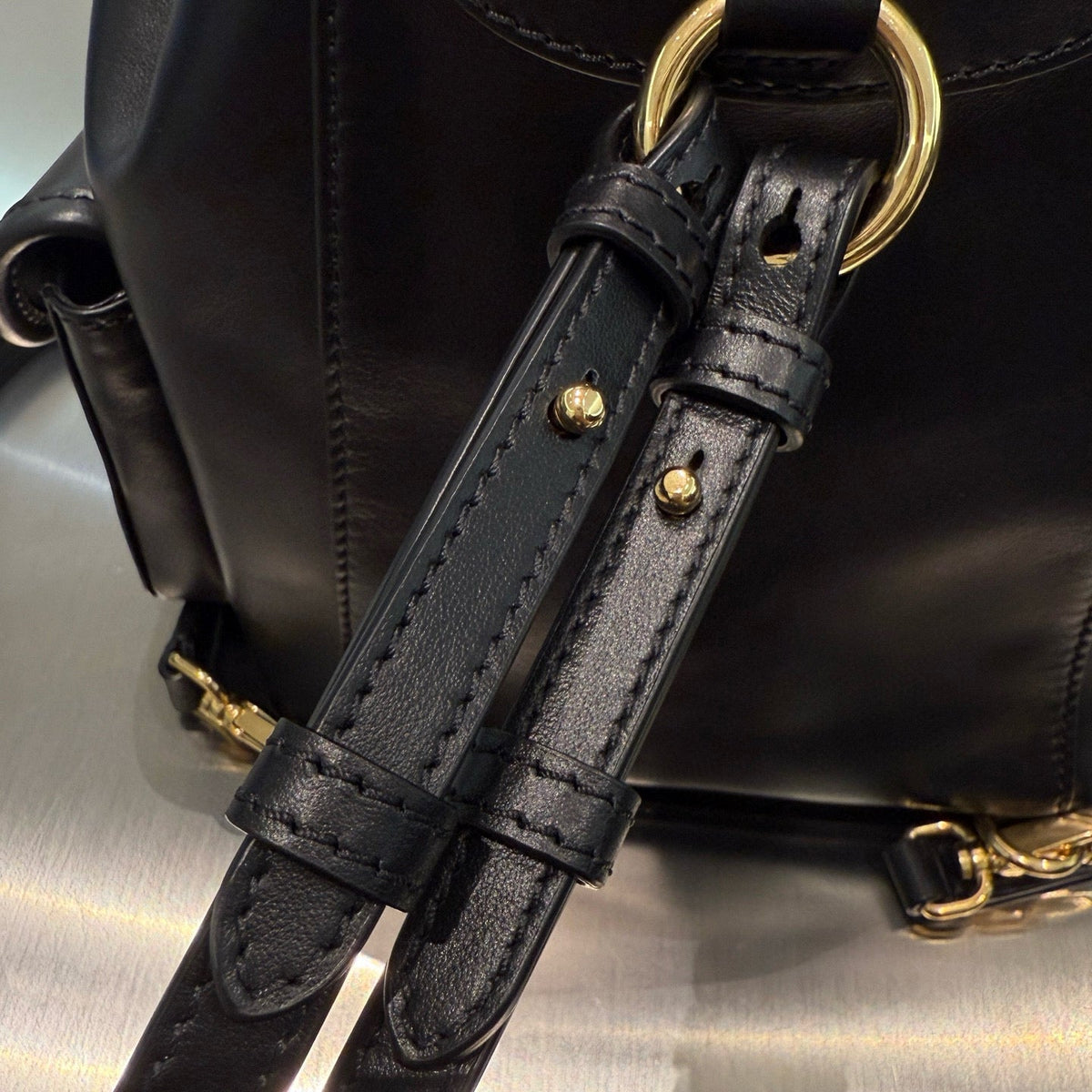 MIU M LEATHER BACKPACK