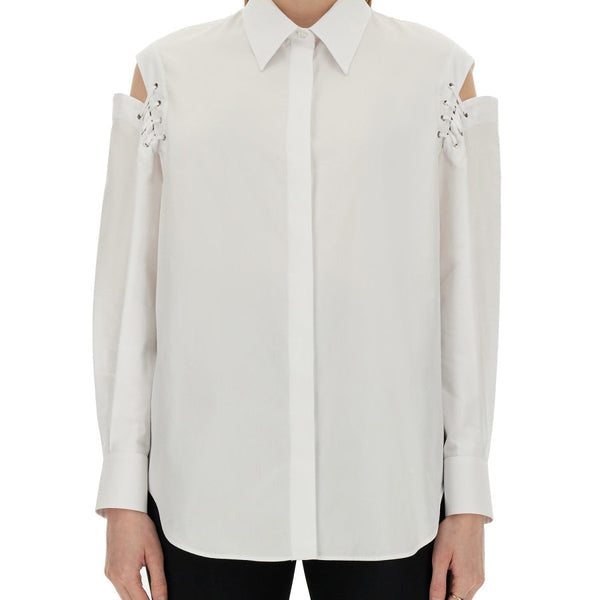 Alexander Mcqueen Women Cocoon Shirt With Cut-Out Details