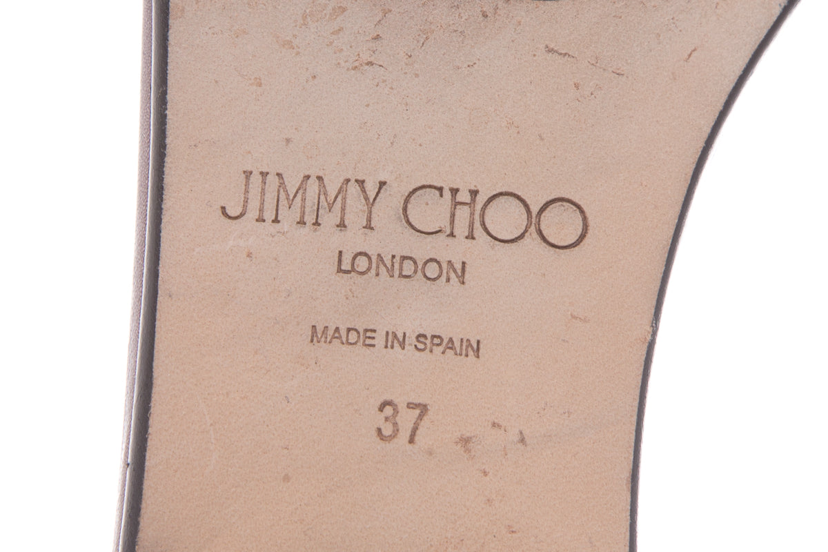 Jimmy Choo Metallic Floral Sandals SZ 37