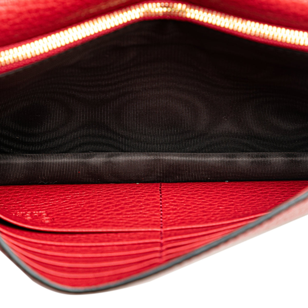 GUCCI Leather Betty Wallet On Chain Crossbody Bag