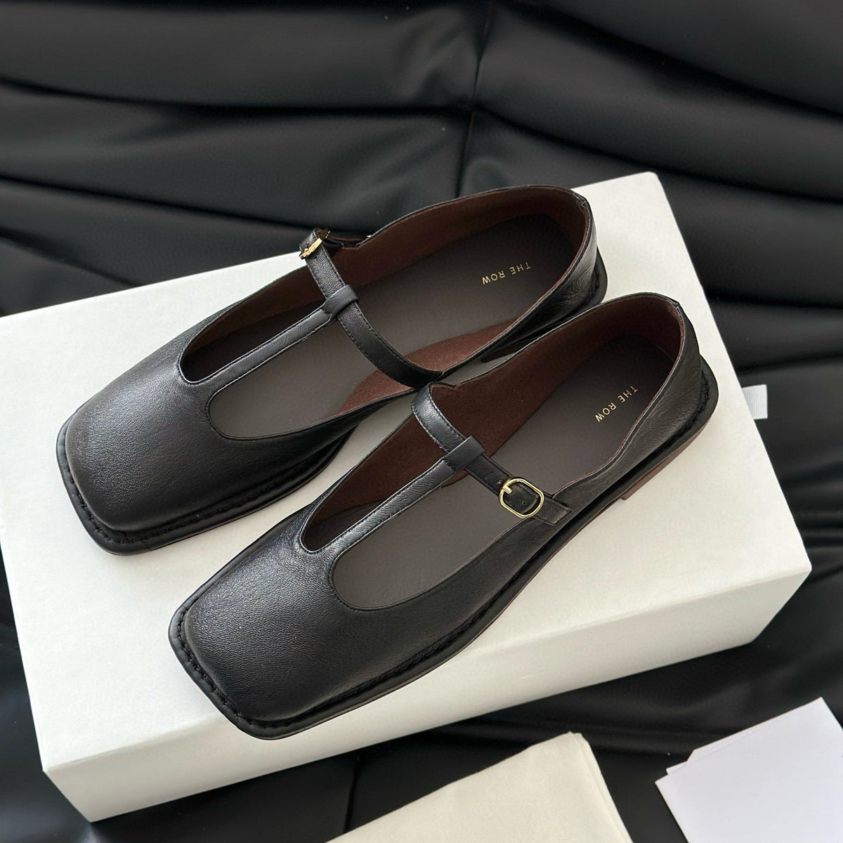 THE ROW T STRAP FLATS