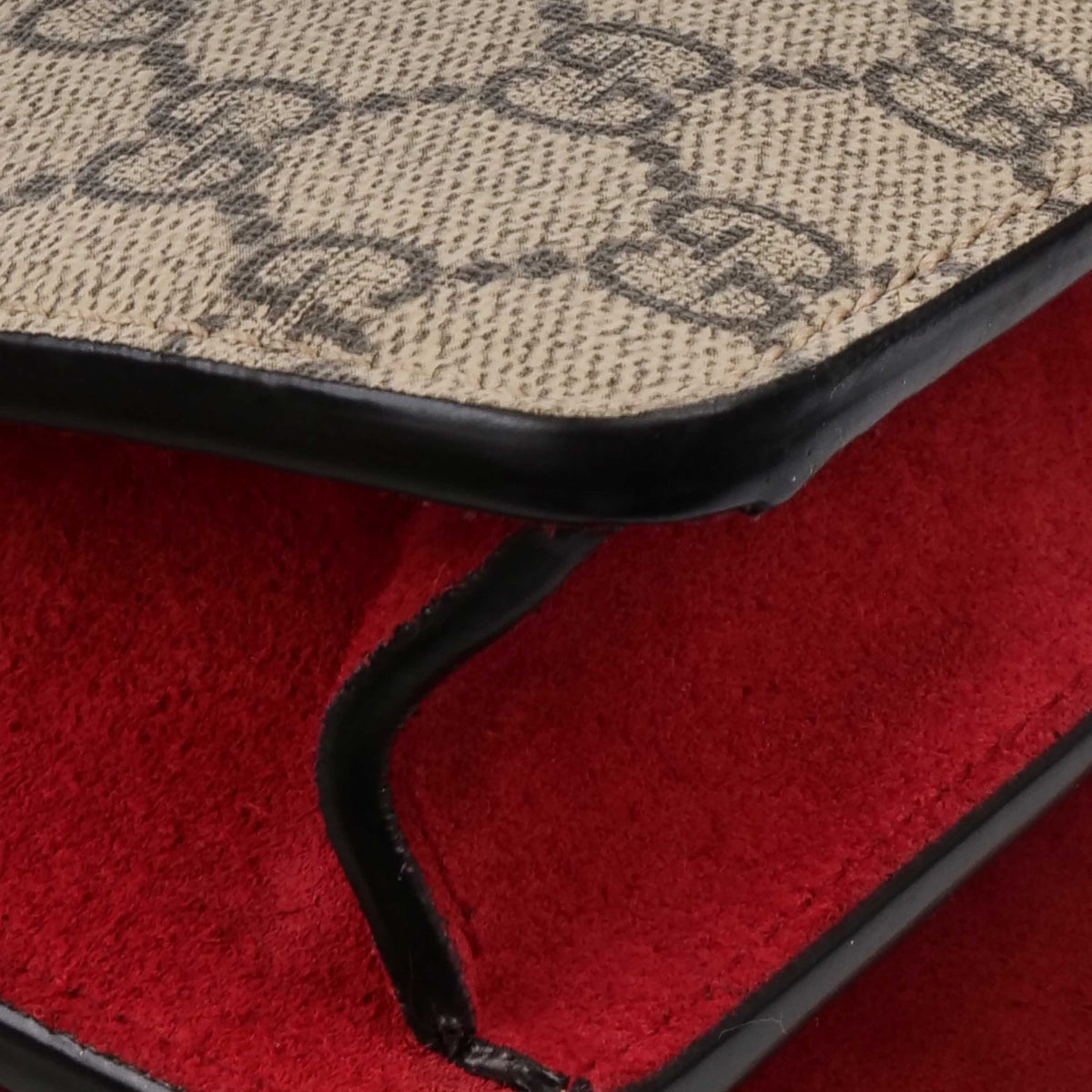 Gucci Small Dionysus GG Supreme With Red Suede Trim.