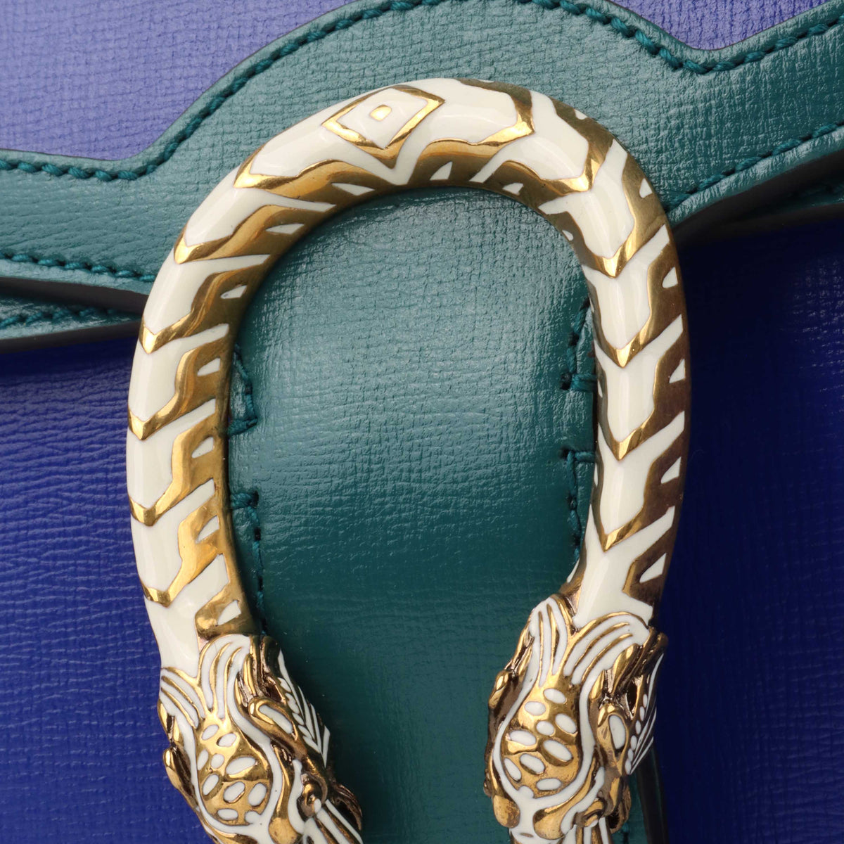 Gucci Limited Edition Green and Blue Dionysus Shoulder Bag *