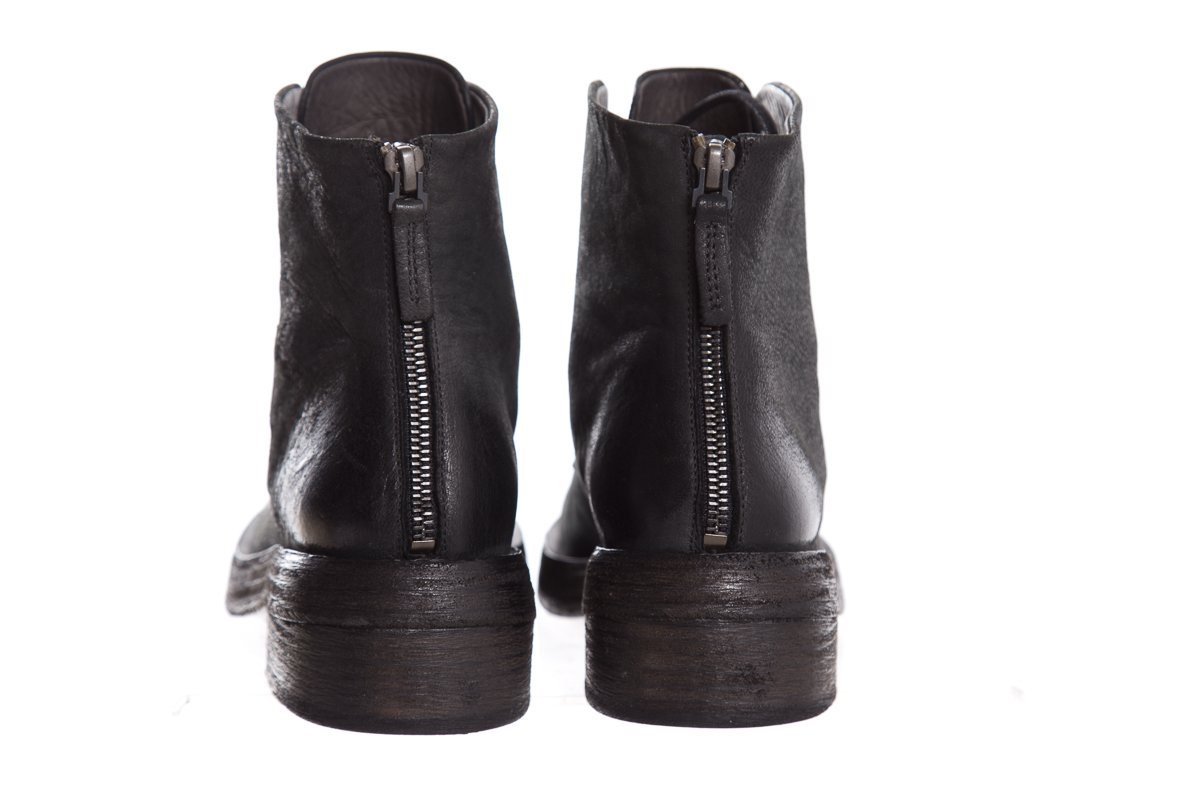 Marsell Black Leather Lace-Up Ankle Boot SZ 36 NWT