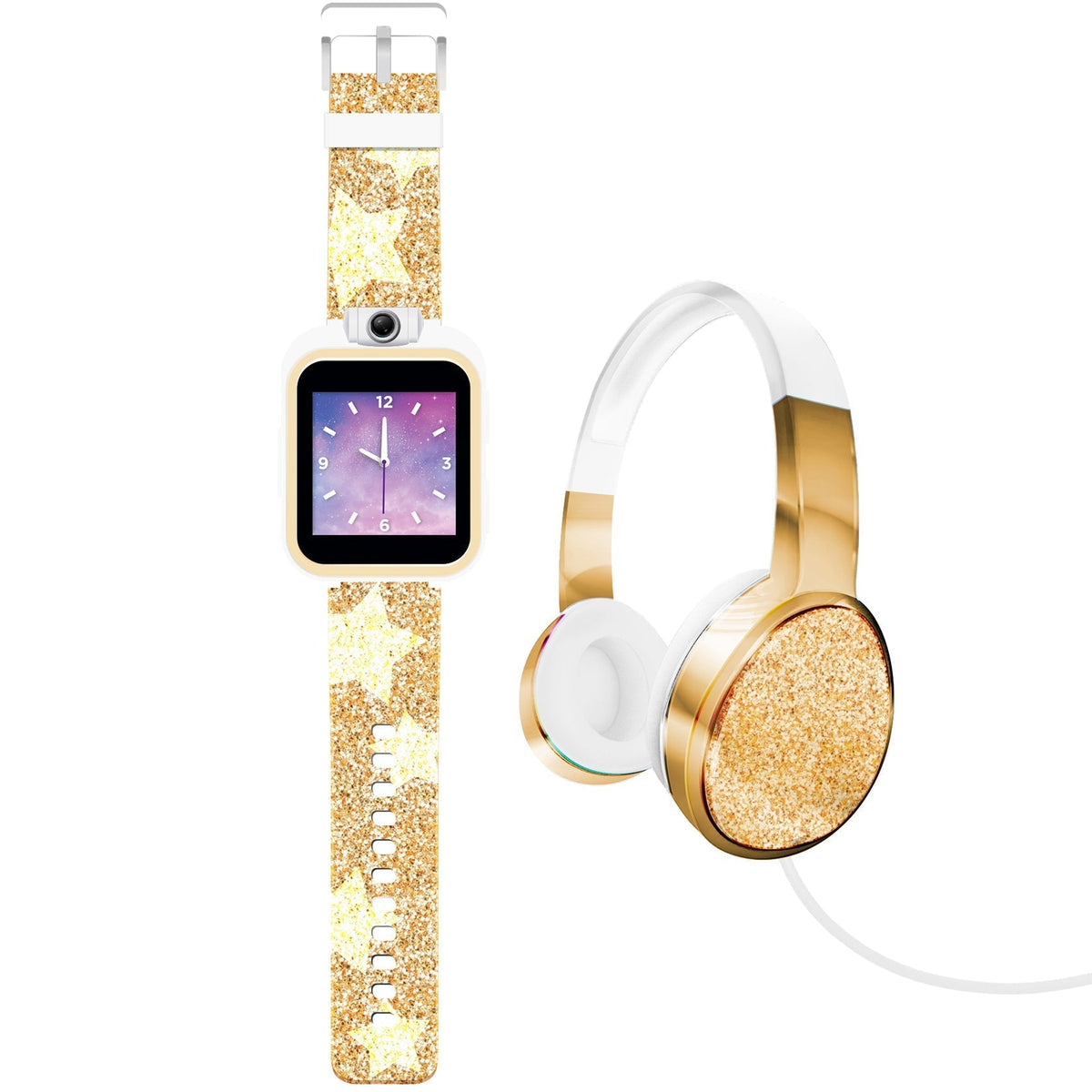 PlayZoom 2 Kids Smartwatch with Headphones: Gold Star Print