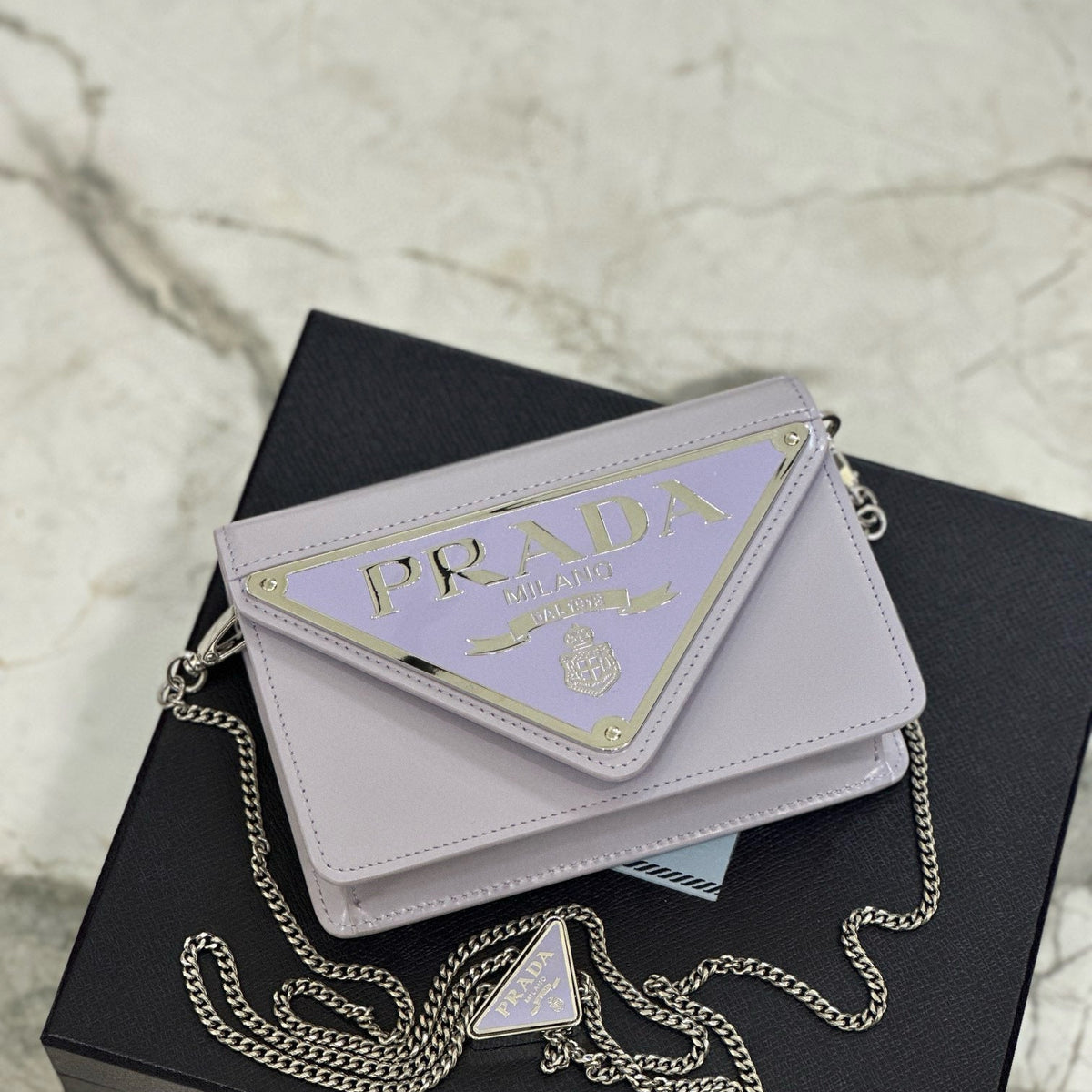 PD TRIANGLE LOGO BUFFED SHOULDER BAG