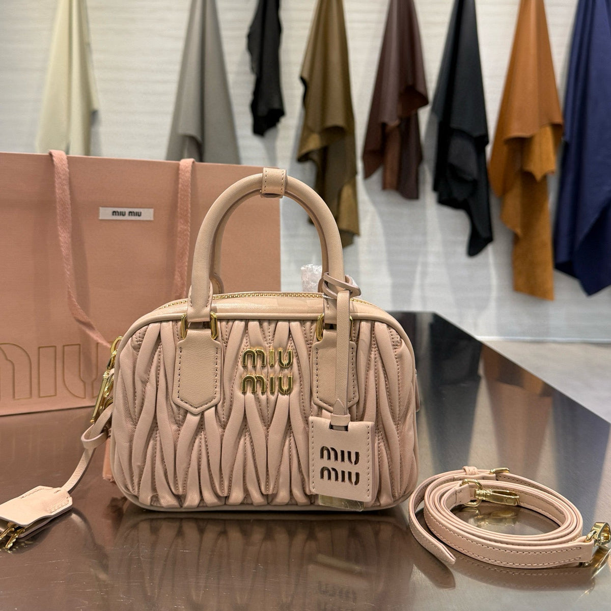 MIU M ARCADIE MATELASSE BAG