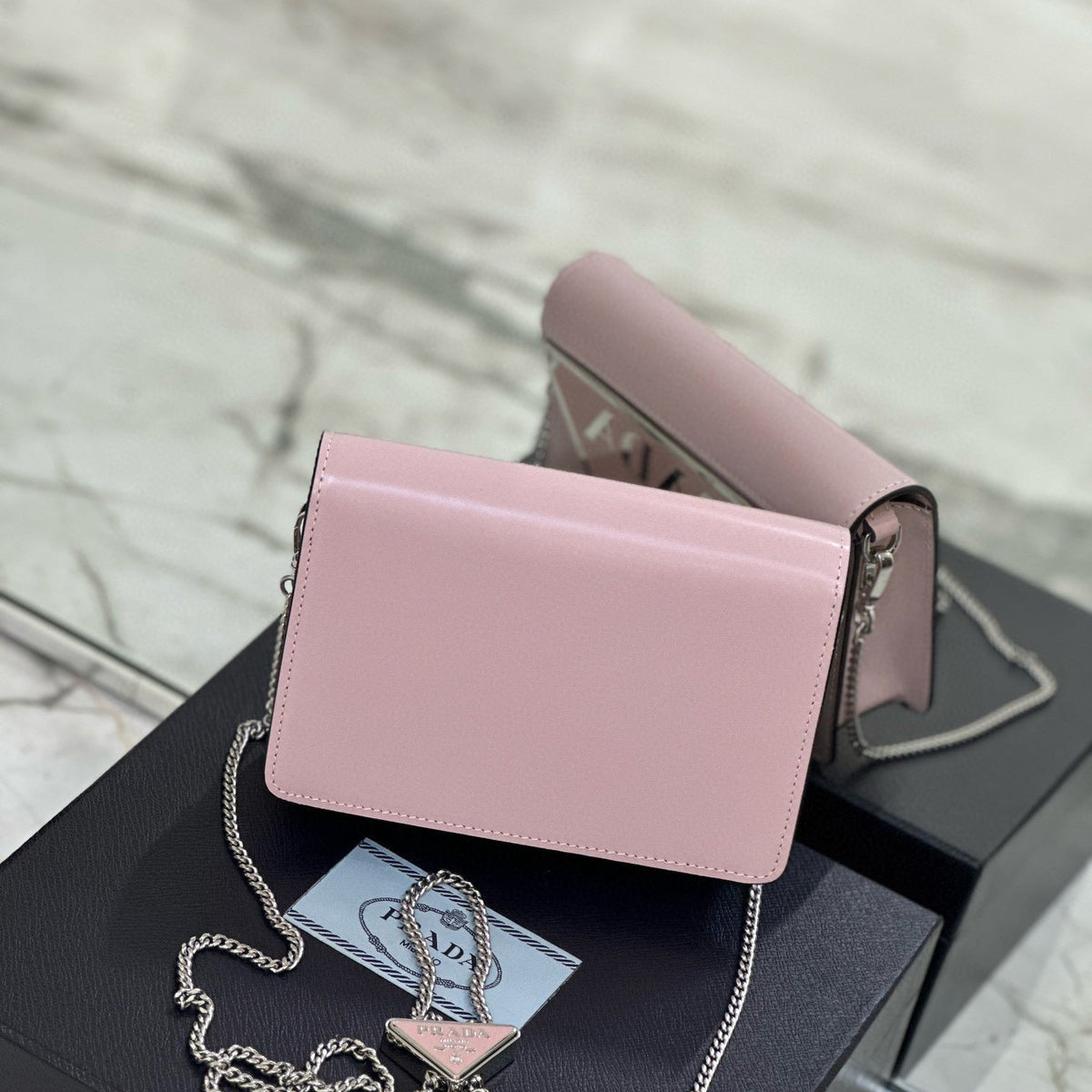 PD TRIANGLE LOGO BUFFED SHOULDER BAG