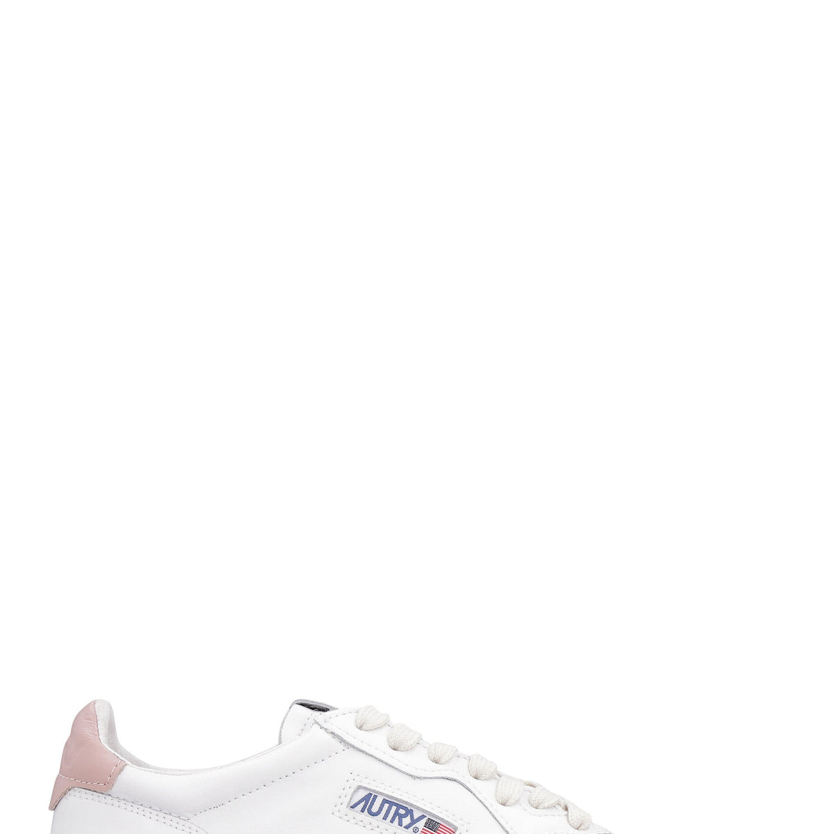 WHITE/PINK LEATHER MEDALIST SNEAKERS