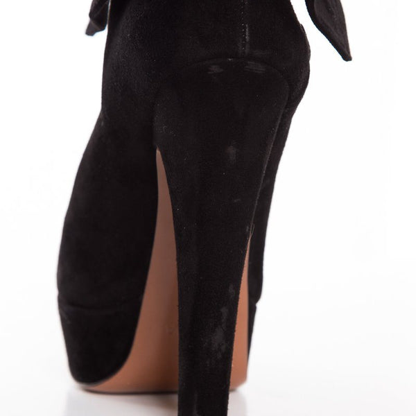 Alaïa Suede Black Booties Eyelet Lace-Up  SZ 38.5 Sale