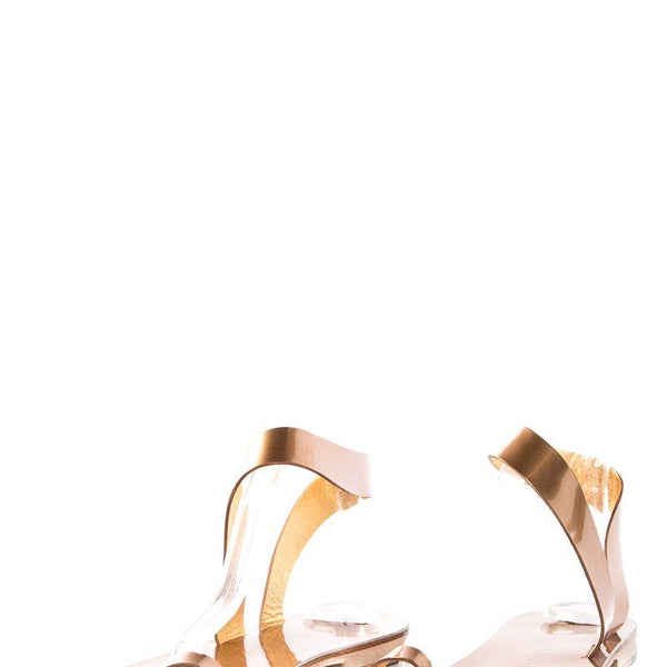 Alvaro Gonzalez Bronze Metallic Leather Angela Sandal SZ 37 NWT SALE