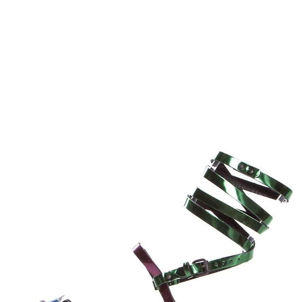 Alvaro Gonzalez Multicolored Metallic Leather Sandals SZ 39 NWT SALE
