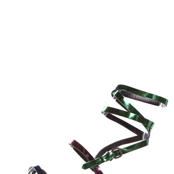 Alvaro Gonzalez Multicolored Metallix Anna Flat Sandals SZ 36 NWT SALE