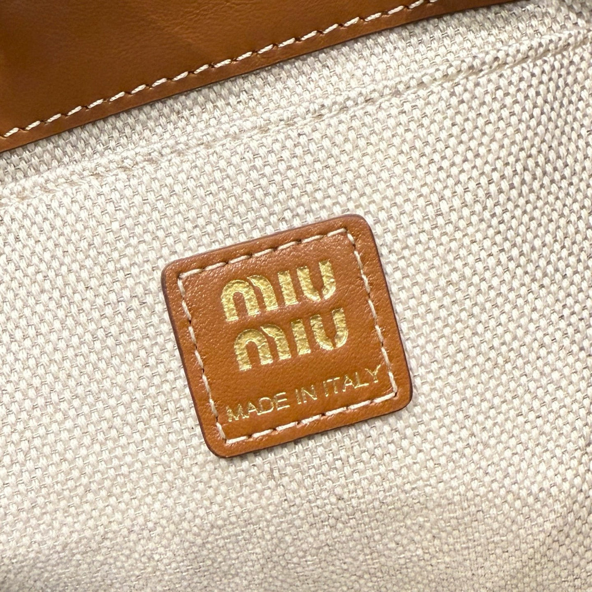 MIU M LEATHER BACKPACK