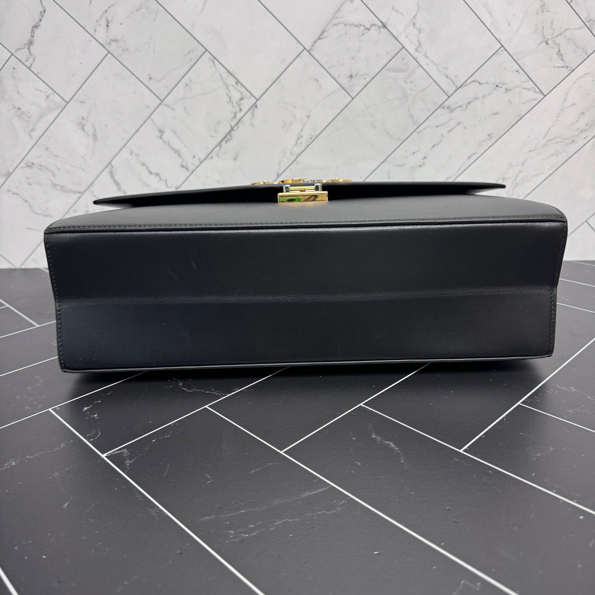 BRAND NEW Gucci Black Leather Zumie Shoulder Bag