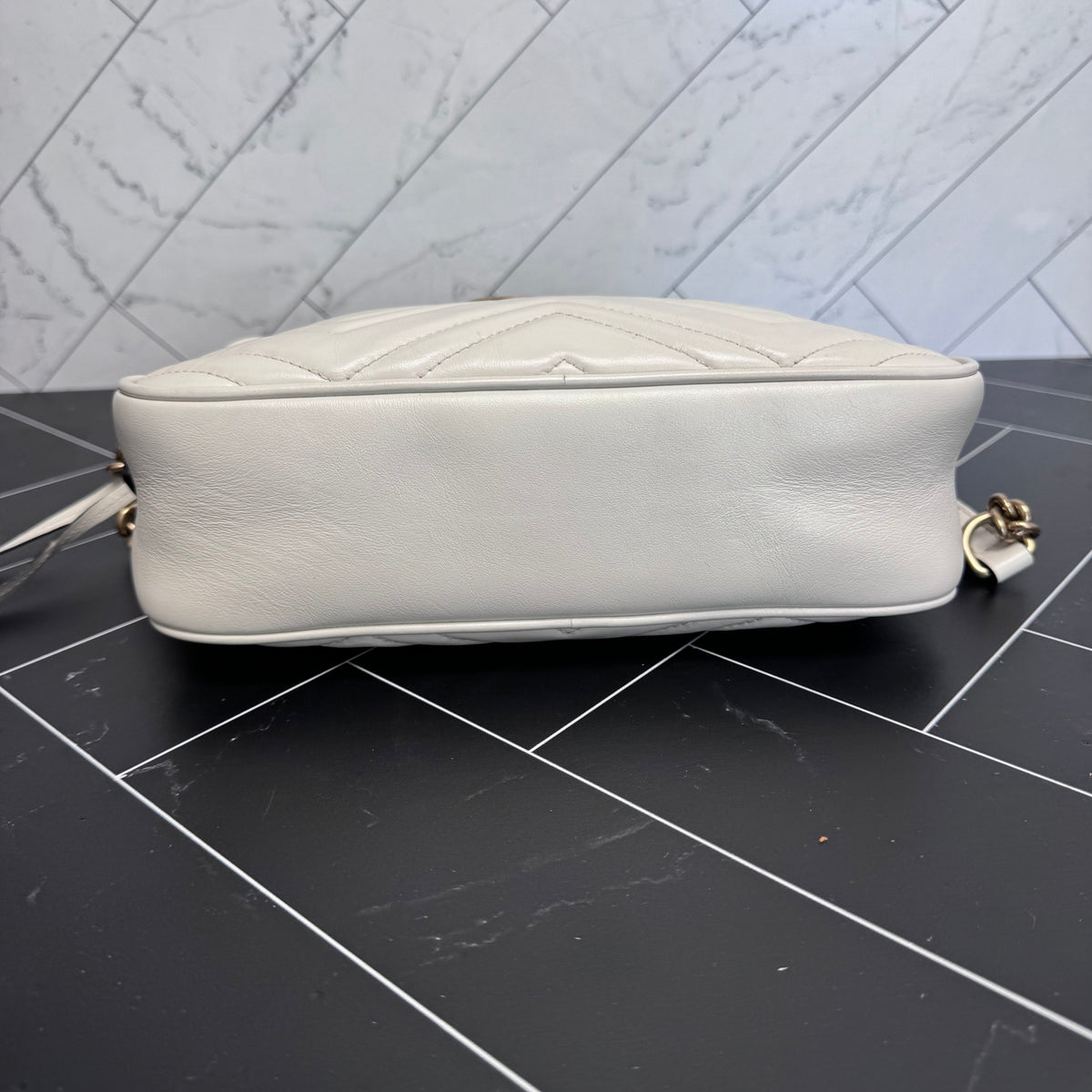 Gucci White Marmont Crossbody