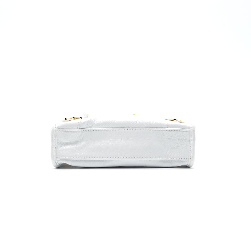 balenciaga Nano City Bag white with GHW