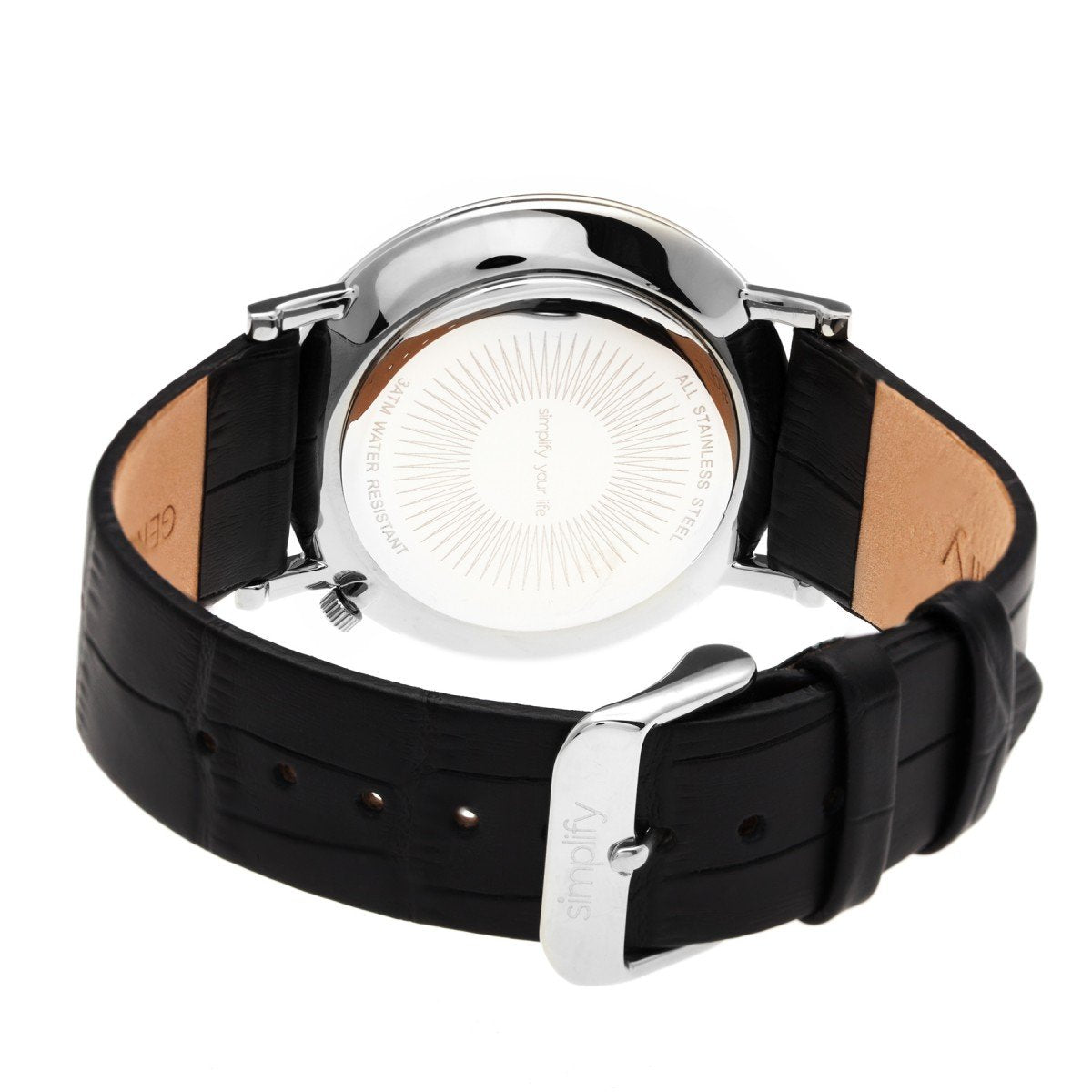 Simplify The 3100 Leather-Band Watch