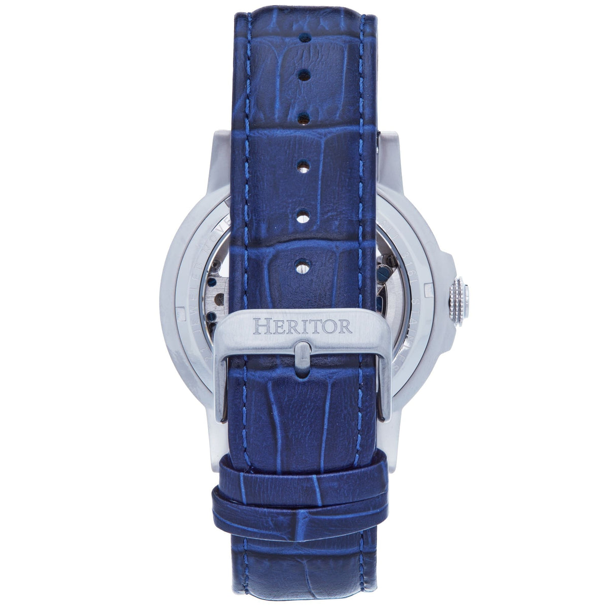 Heritor Automatic Xander Semi-Skeleton Leather-Band Watch