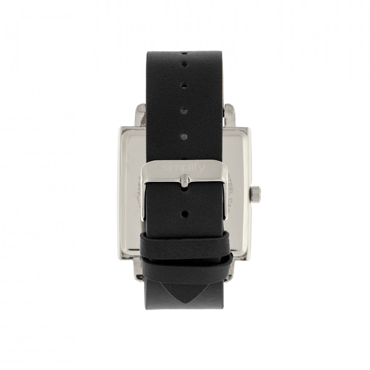Simplify The 5000 Leather-Band Watch - Black/Blue