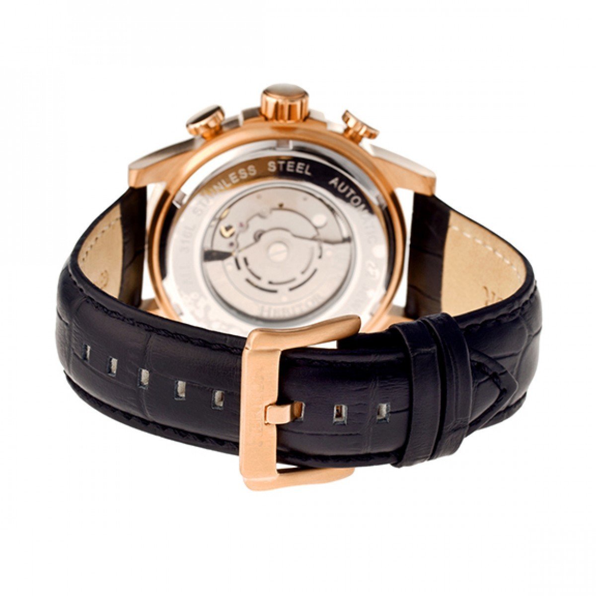 Heritor Automatic Kinser Leather-Band Watch w/Day/Date