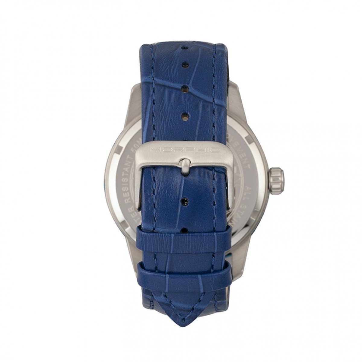 Morphic M56 Series Leather-Band Watch w/Date