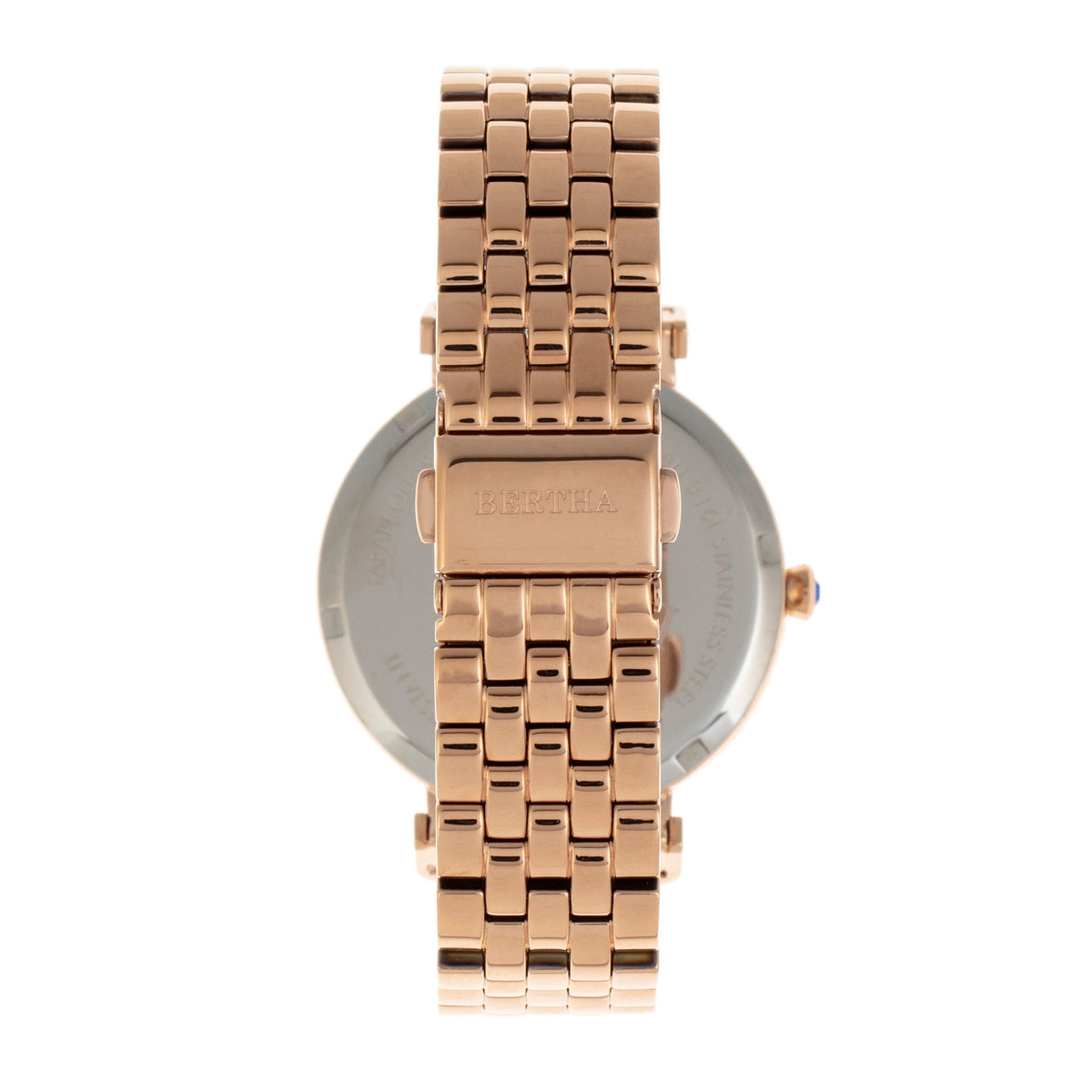 Bertha Emily Mother-Of-Pearl Bracelet Watch - Rose Gold