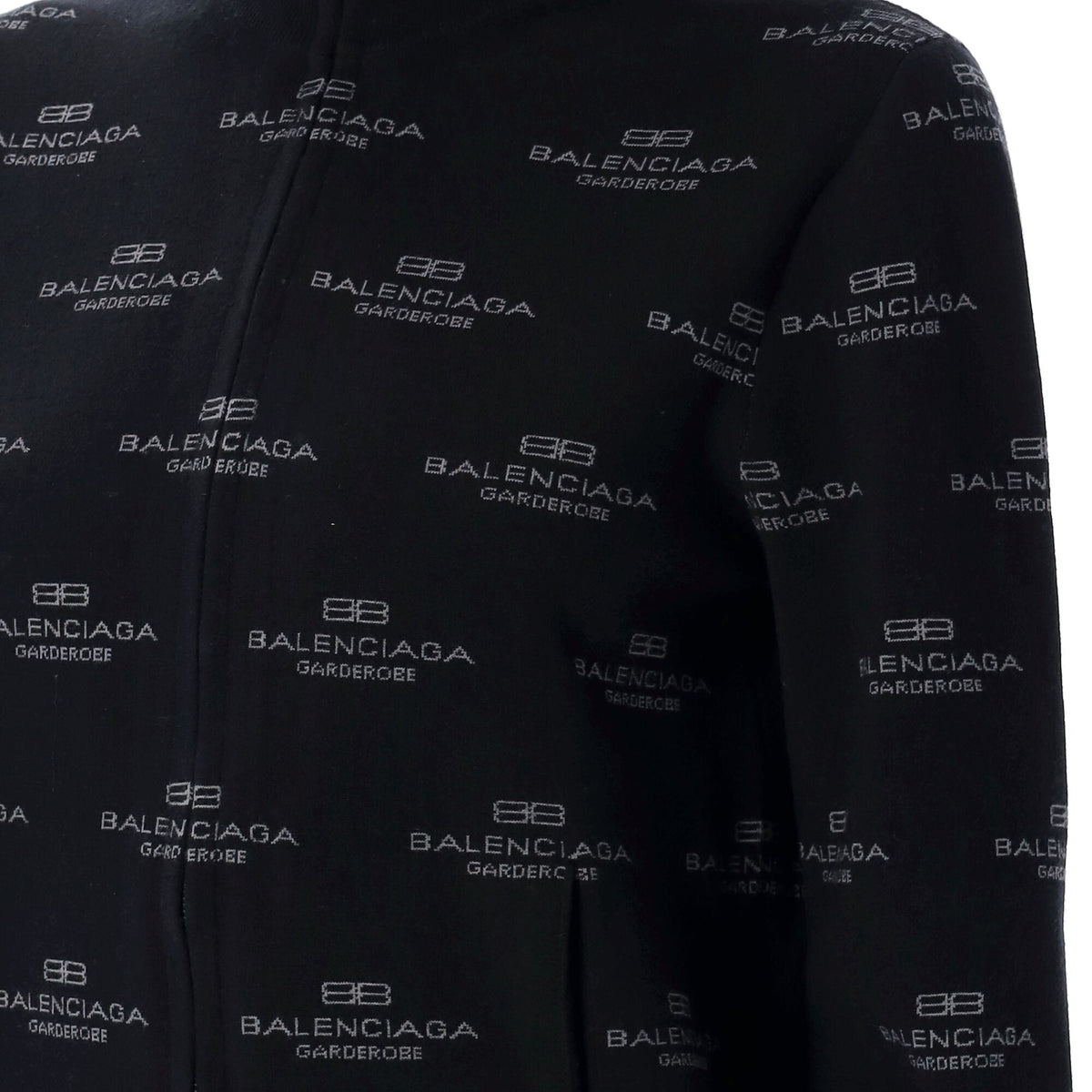 BALENCIAGA All-over Logo Zip-up Cardigan - Size XL
