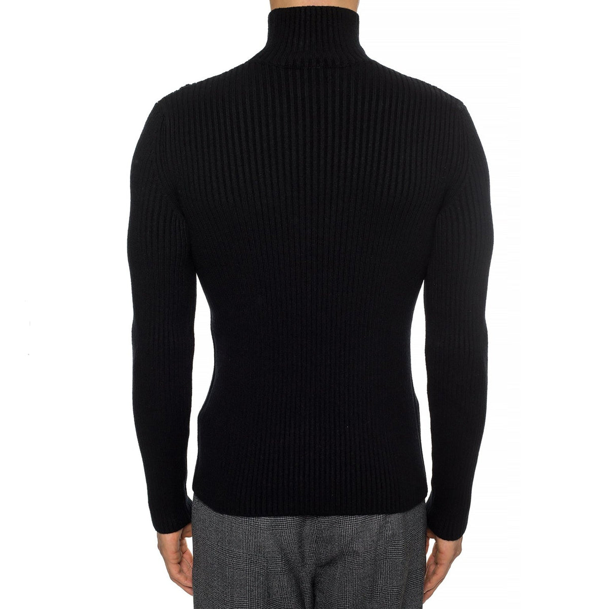 BALENCIAGA Cashmere Blend Rib Knit Turtleneck - Men's Size
