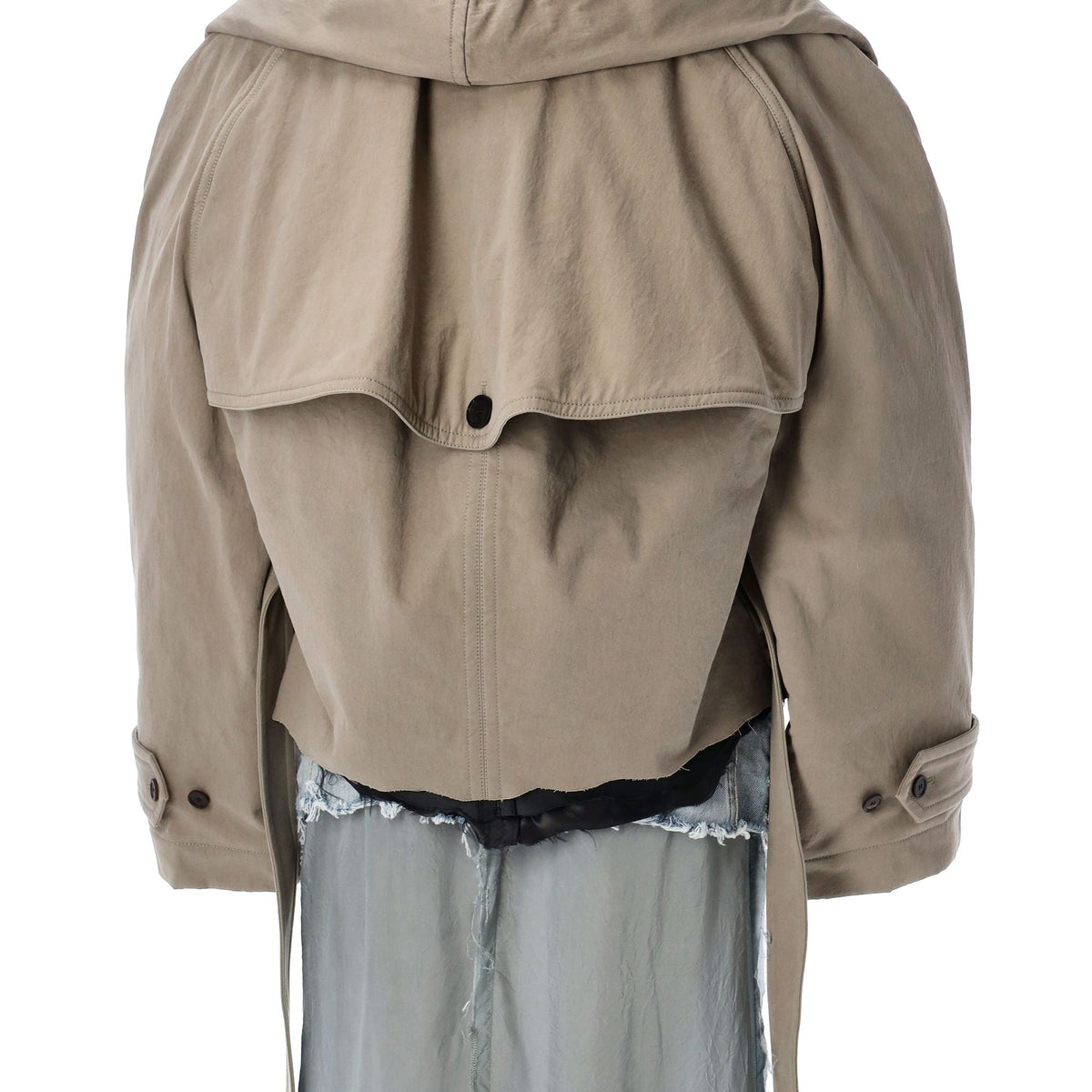 BALENCIAGA Flipped Hooded Trench Coat