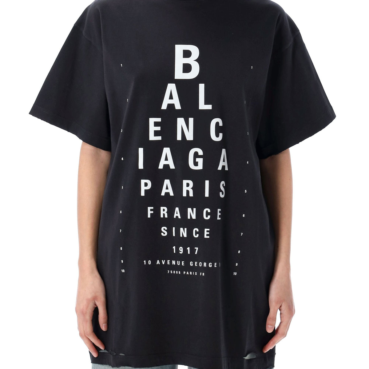 BALENCIAGA Oversized Optical Artwork T-Shirt - Size 1