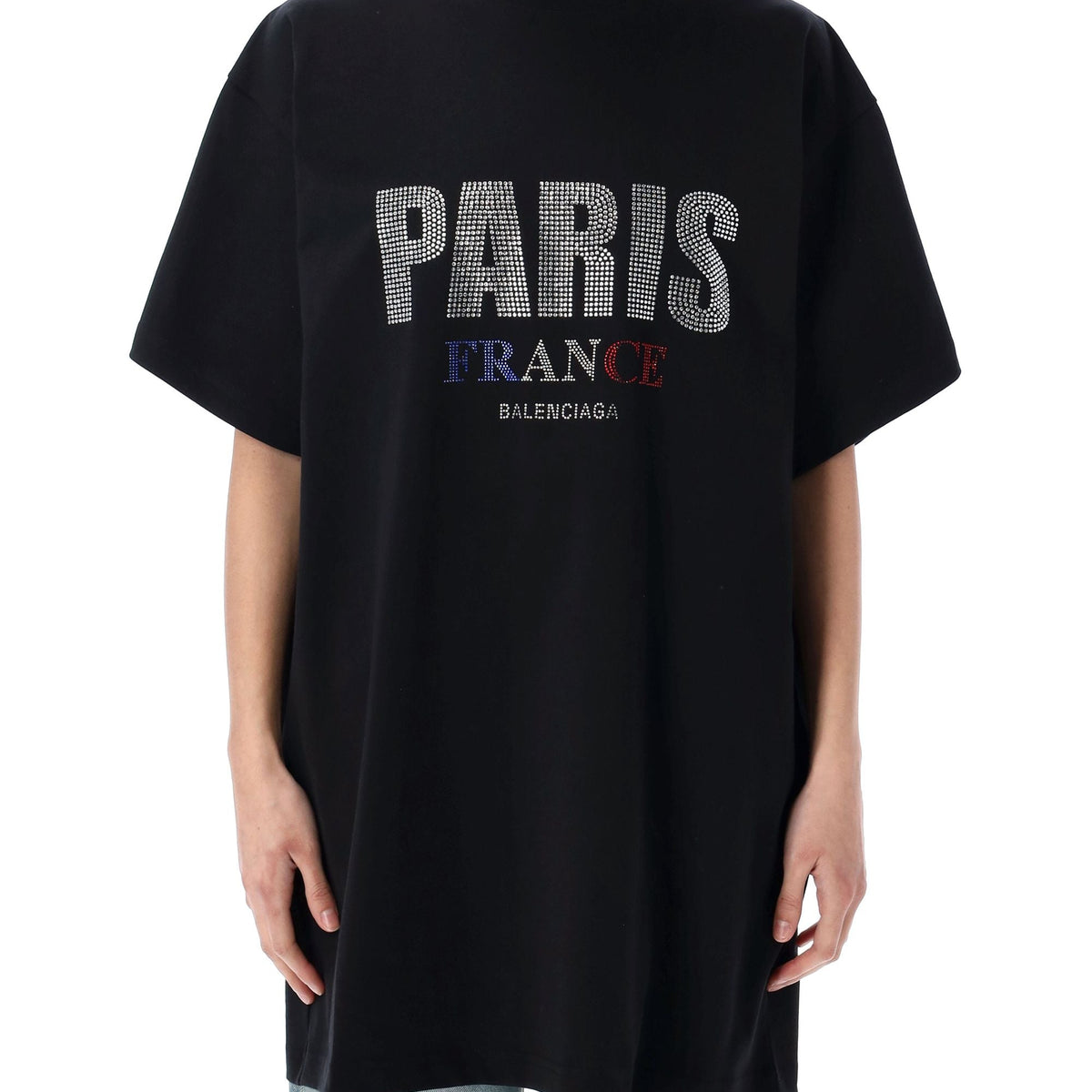 BALENCIAGA Strass Oversized T-Shirt - Size 2