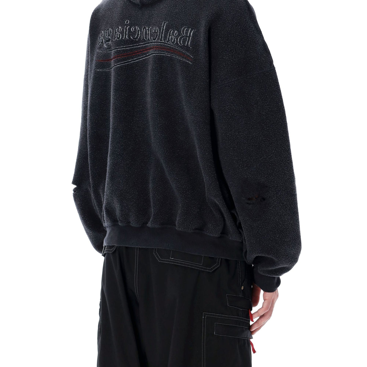 BALENCIAGA Political Campaign Inside-Out Zipped Hoodie